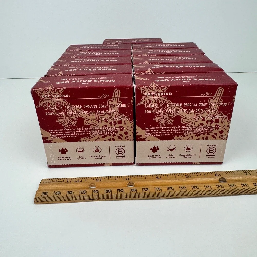 11 New in Box Dr Squatch Frosty Peppermint Mens 5oz Soap Bars Limited Edition